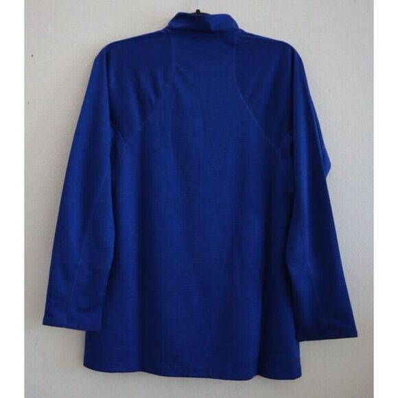 Adidas EA0846 Women's Sz L Royal Blue/White Game Mode 1/4 Zip L/S Pullover - Picture 2 of 8